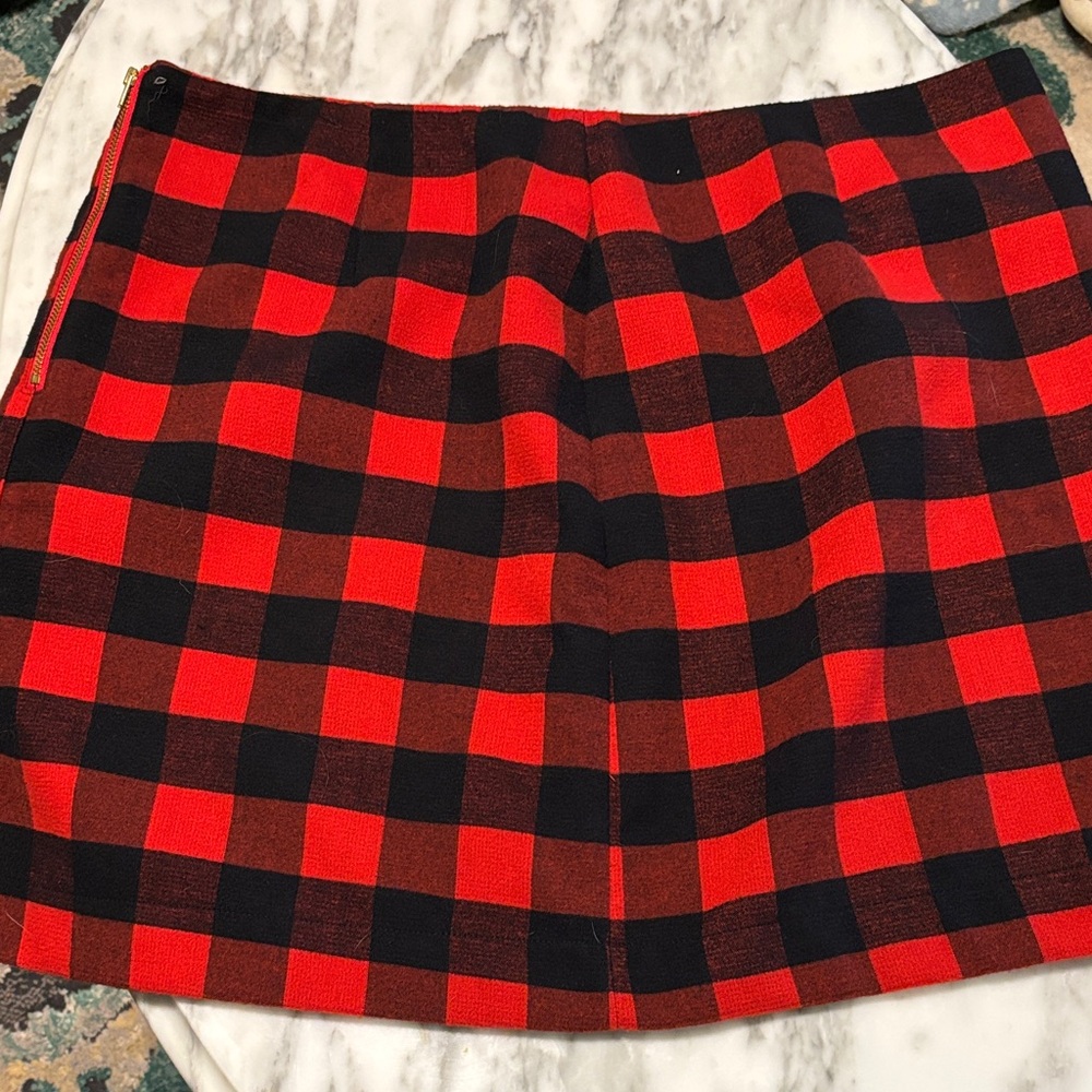 Old Navy Red & Black Plaid Skirt